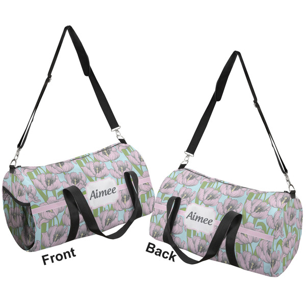 Wild Tulips Duffle bag large front and back sides
