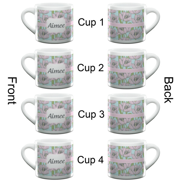 Wild Tulips Espresso Cup - 6oz (Double Shot Set of 4) APPROVAL