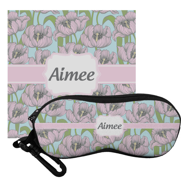 Custom Wild Tulips Eyeglass Case & Cloth (Personalized)