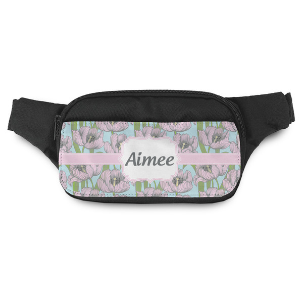 Custom Wild Tulips Fanny Pack - Modern Style (Personalized)