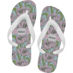 Wild Tulips Flip Flops - Medium (Personalized)