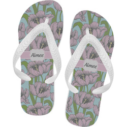 Wild Tulips Flip Flops - Small (Personalized)