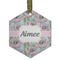 Wild Tulips Frosted Glass Ornament - Hexagon