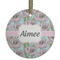 Wild Tulips Frosted Glass Ornament - Round