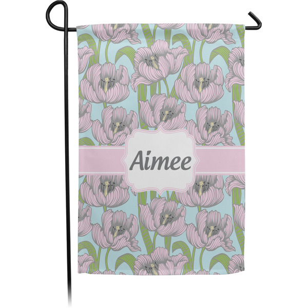 Custom Wild Tulips Small Garden Flag - Single Sided w/ Name or Text