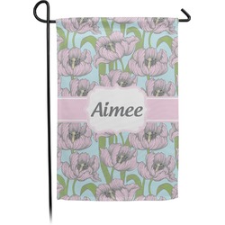 Wild Tulips Small Garden Flag - Double Sided w/ Name or Text