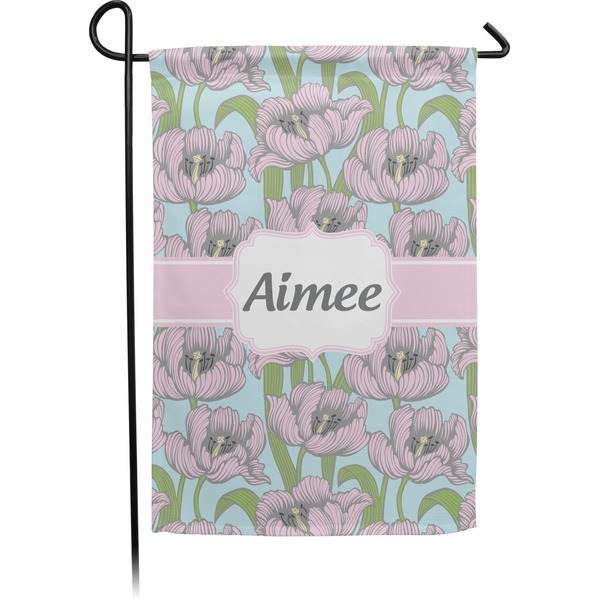 Custom Wild Tulips Small Garden Flag - Double Sided w/ Name or Text