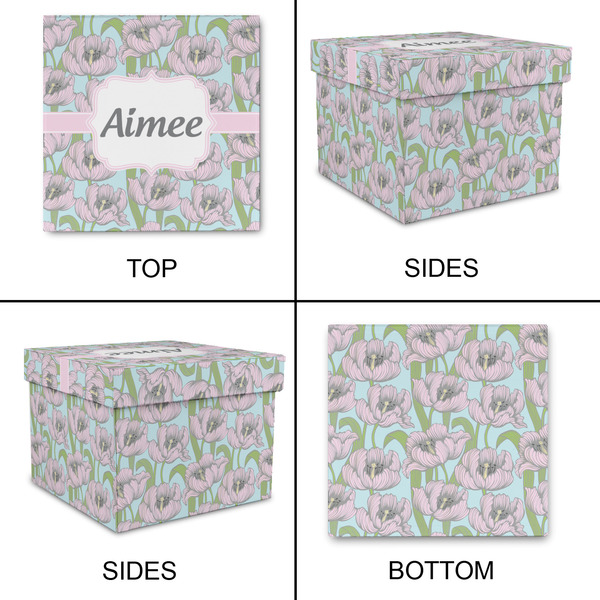 Wild Tulips Gift Boxes with Lid - Canvas Wrapped - Large - Approval