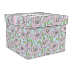 Wild Tulips Gift Box with Lid - Canvas Wrapped - Large (Personalized)