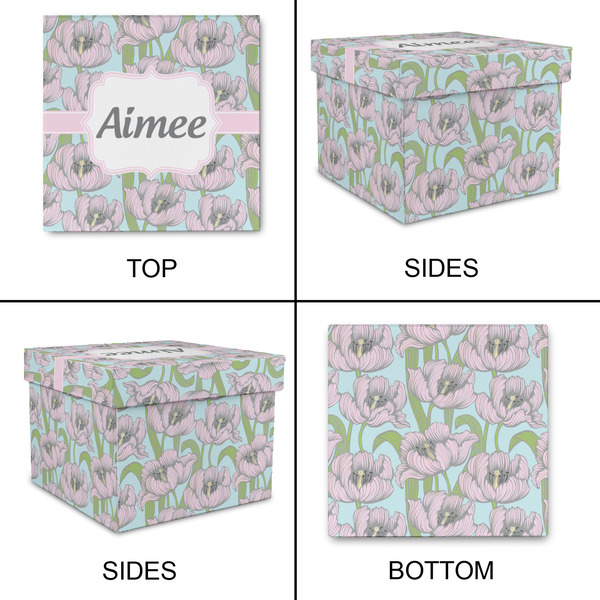 Wild Tulips Gift Boxes with Lid - Canvas Wrapped - Small - Approval
