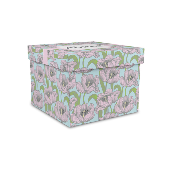 Custom Wild Tulips Gift Box with Lid - Canvas Wrapped - Small (Personalized)