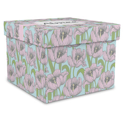 Wild Tulips Gift Box with Lid - Canvas Wrapped - XX-Large (Personalized)