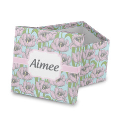Wild Tulips Gift Box with Lid - Canvas Wrapped (Personalized)