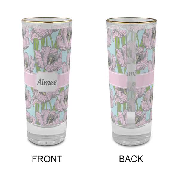 Wild Tulips Glass Shot Glass - 2 oz - Single - APPROVAL