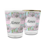 Wild Tulips Glass Shot Glass - 1.5 oz (Personalized)