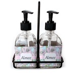 Wild Tulips Glass Soap & Lotion Bottle Set (Personalized)