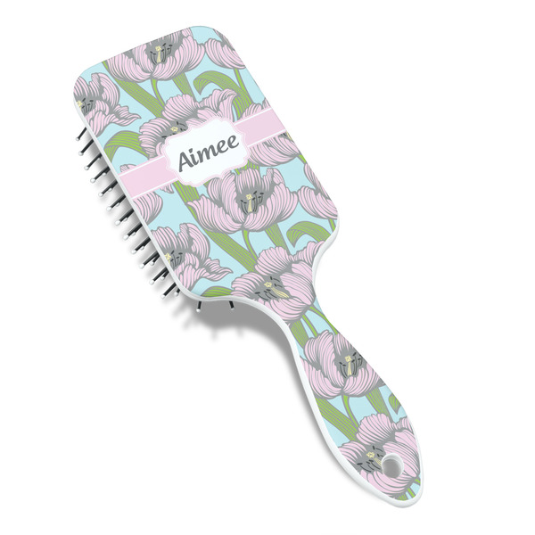 Wild Tulips Hair Brush - Angle View