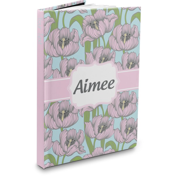 Custom Wild Tulips Hardbound Journal - 7.25" x 10" (Personalized)