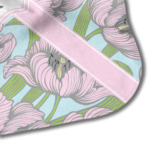 Wild Tulips Hooded Baby Towel- Detail Corner