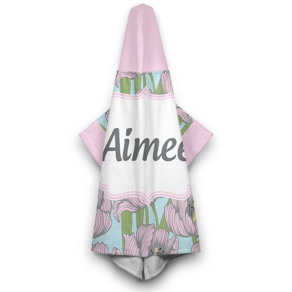 Wild Tulips Hooded Towel - Hanging