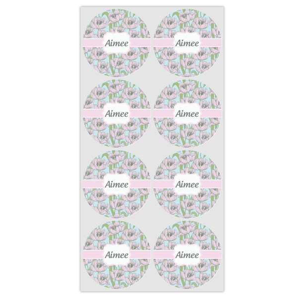 Wild Tulips Icing Circle - Medium - Set of 8