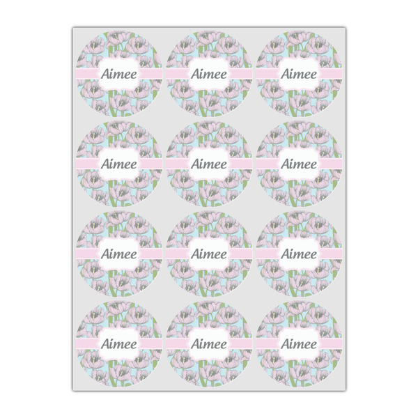 Wild Tulips Icing Circle - Small - Set of 12