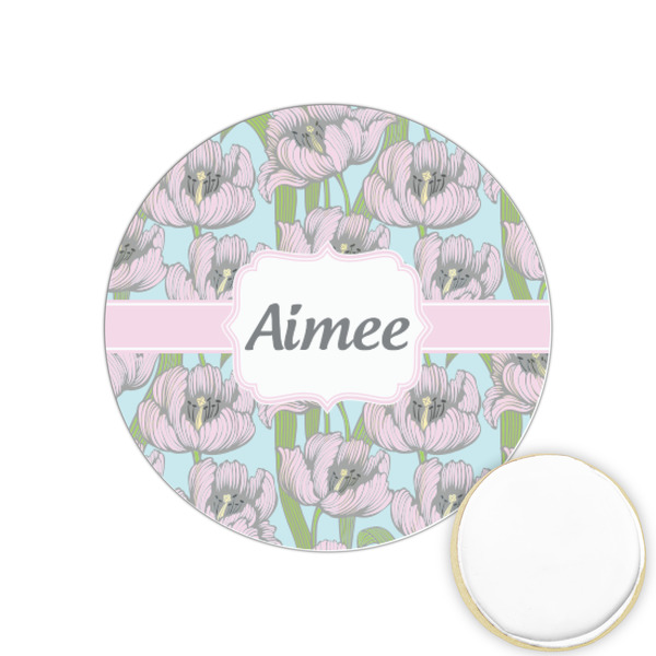 Custom Wild Tulips Printed Cookie Topper - 1.25" (Personalized)