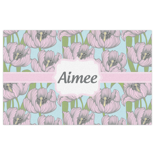 Wild Tulips Indoor / Outdoor Rug - 5'x8' - Front Flat