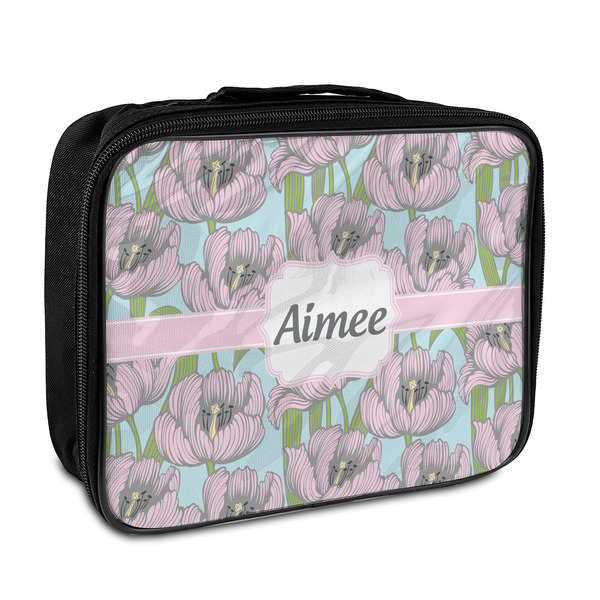 Custom Wild Tulips Insulated Lunch Bag (Personalized)