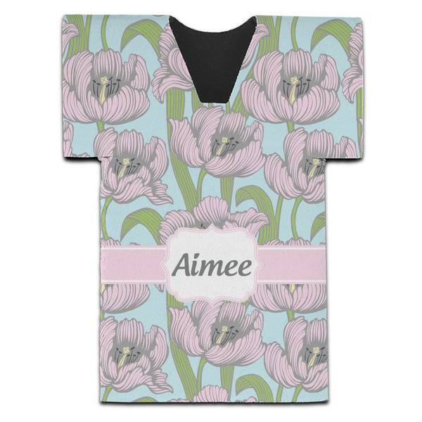Custom Wild Tulips Jersey Bottle Cooler (Personalized)