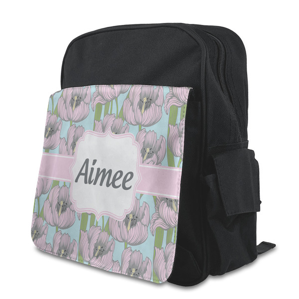 Custom Wild Tulips Preschool Backpack (Personalized)