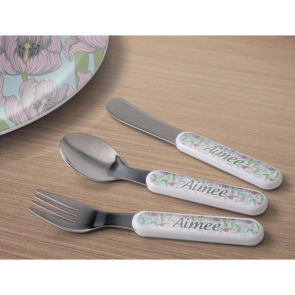 Wild Tulips Kids Flatware w/ Plate