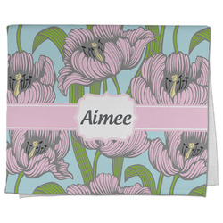 Wild Tulips Kitchen Towel - Poly Cotton w/ Name or Text