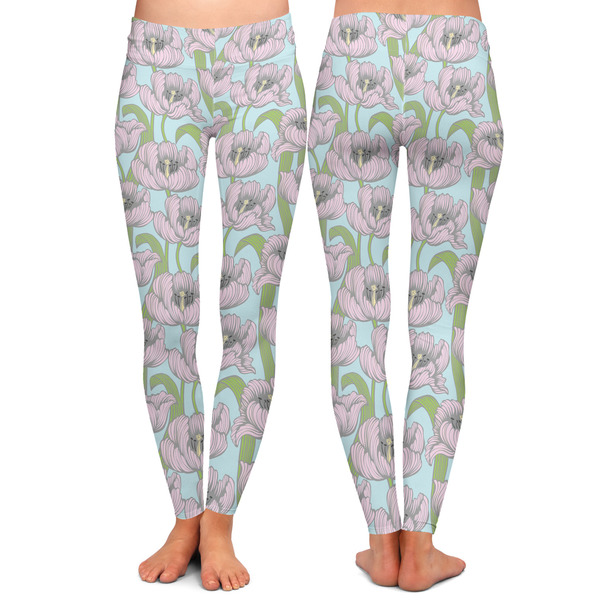 Wild Tulips Ladies Leggings - Front and Back