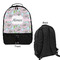 Wild Tulips Large Backpack - Black - Front & Back View