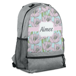 Wild Tulips Backpack - Grey (Personalized)