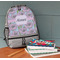 Wild Tulips Large Backpack - Gray - On Desk