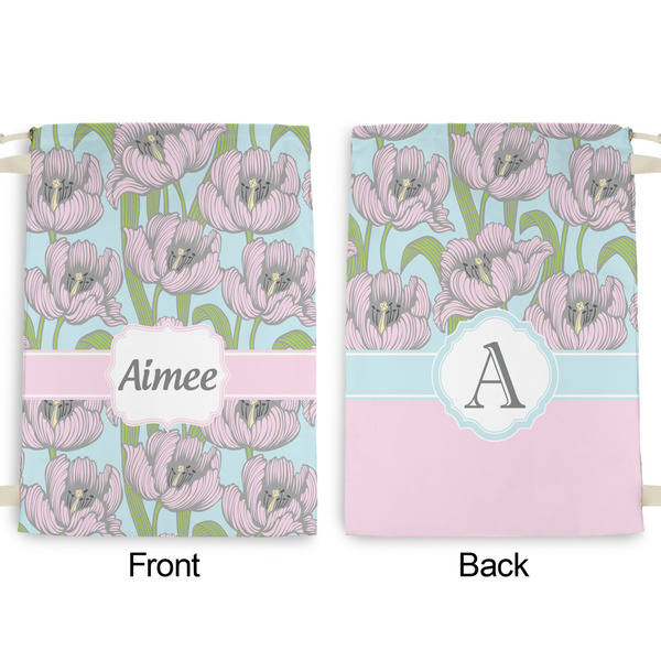 Wild Tulips Large Laundry Bag - Front & Back View