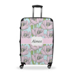Wild Tulips Suitcase - 28" Large - Checked w/ Name or Text