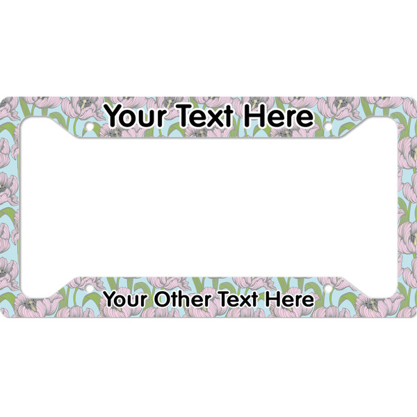 Custom Wild Tulips License Plate Frame (Personalized)