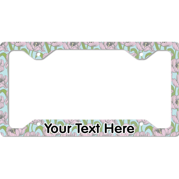 Custom Wild Tulips License Plate Frame - Style C (Personalized)