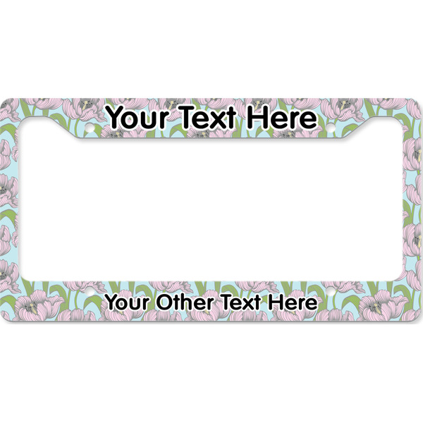 Wild Tulips License Plate Frame Wide