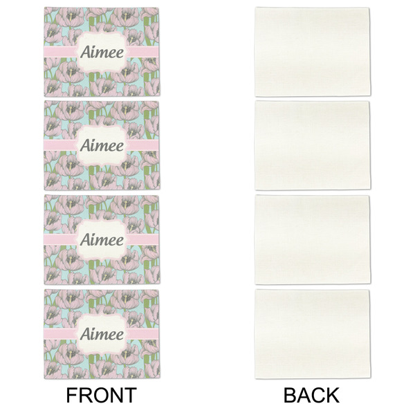 Wild Tulips Linen Placemat - APPROVAL Set of 4 (single sided)