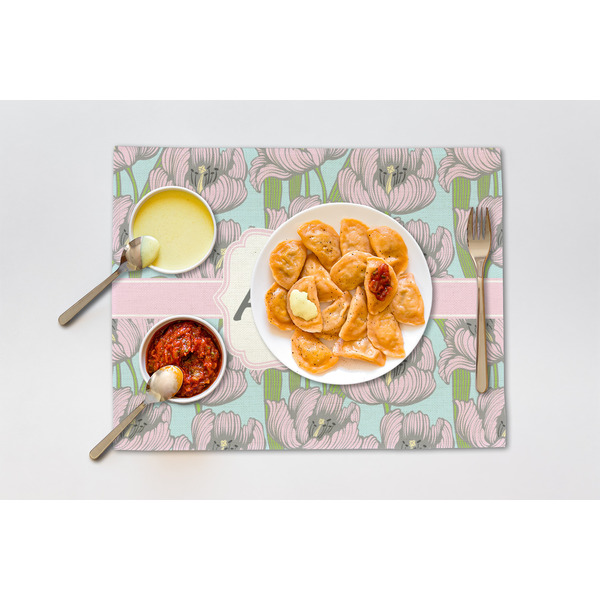 Wild Tulips Linen Placemat - Lifestyle (single)