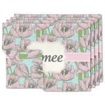 Wild Tulips Double-Sided Linen Placemat - Set of 4 w/ Name or Text