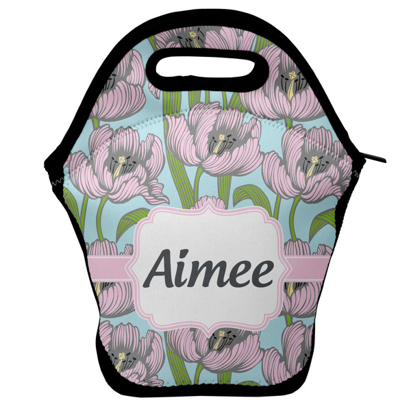 Custom Wild Tulips Lunch Bag w/ Name or Text