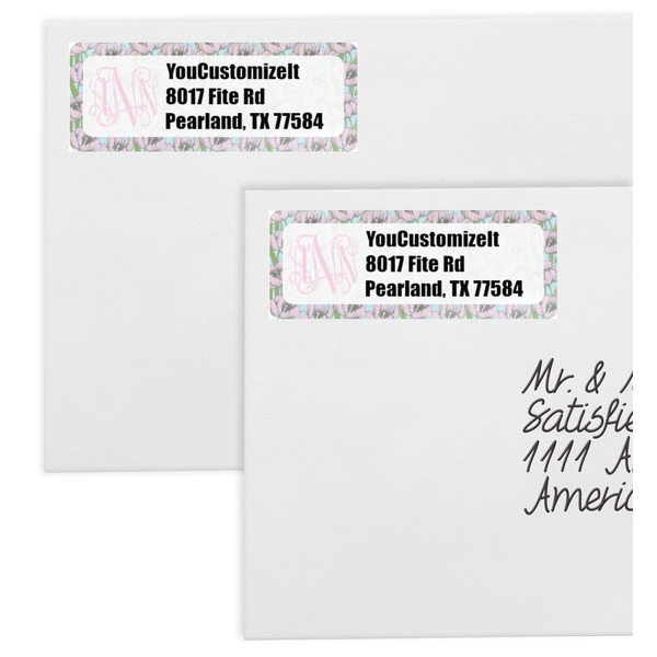 Wild Tulips Mailing Labels - Double Stack Close Up