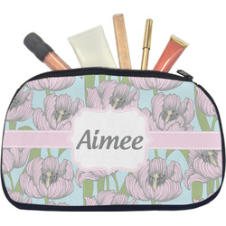Wild Tulips Makeup / Cosmetic Bag - Medium (Personalized)