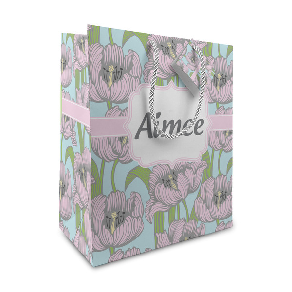 Custom Wild Tulips Medium Gift Bag (Personalized)