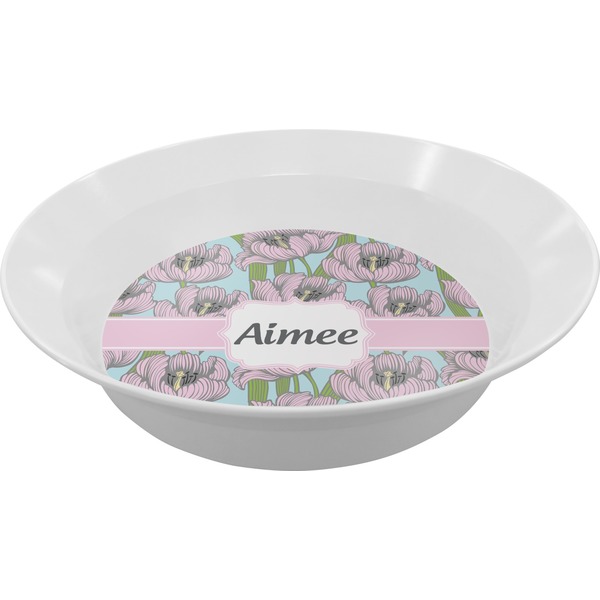 Custom Wild Tulips Melamine Bowl (Personalized)